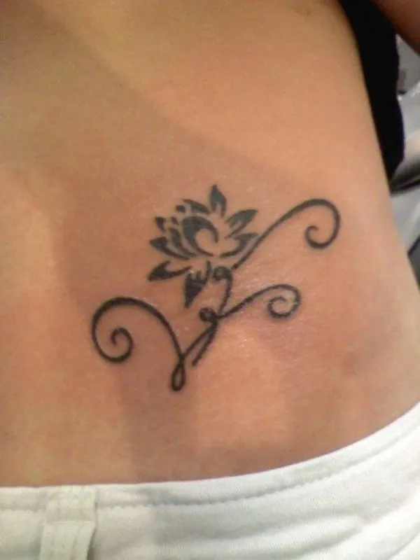 Real community tattoo placement: Eviz - lotus flower