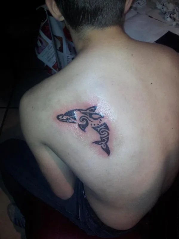 Real community tattoo placement: Fastlife - dolphin