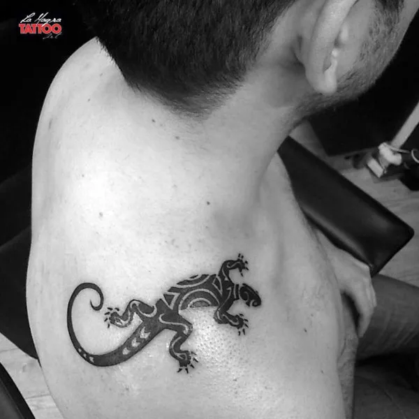 Real community tattoo placement: Gabor - lizard