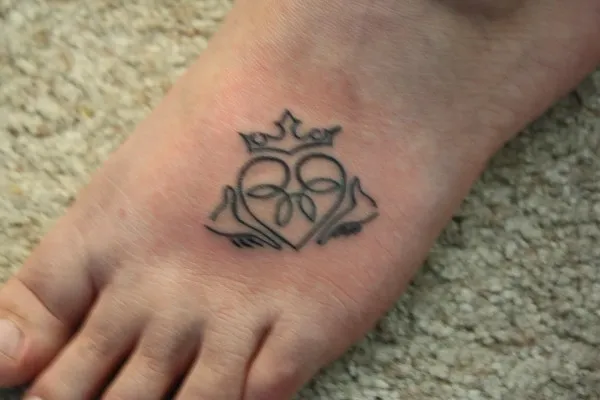 Real community tattoo placement: Gina - Claddagh