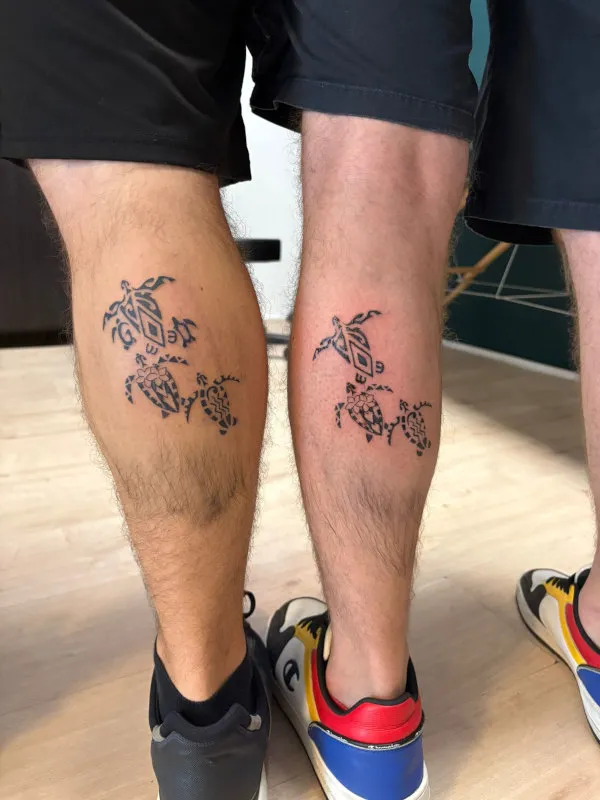 Real community tattoo placement: Giorgio - 3 turtles