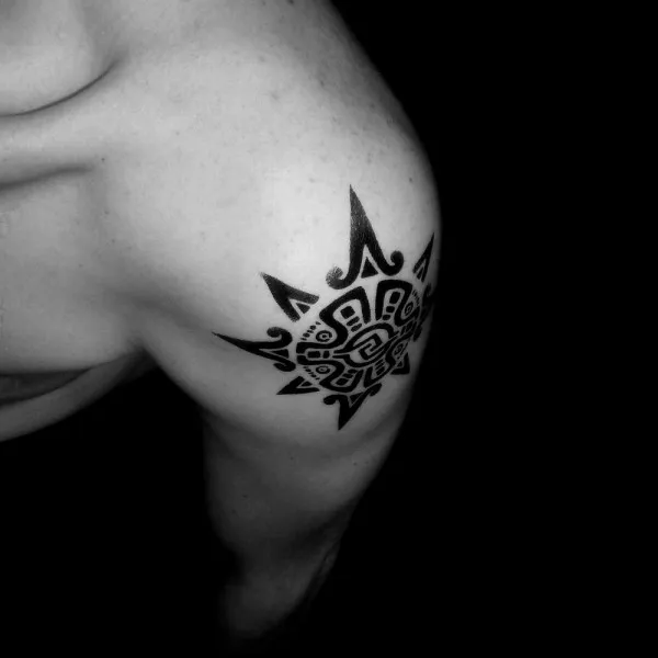 Real community tattoo placement: Guest - Aztec star