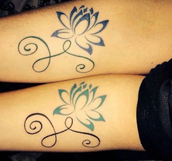 Real community tattoo placement: Guest - couple lotus