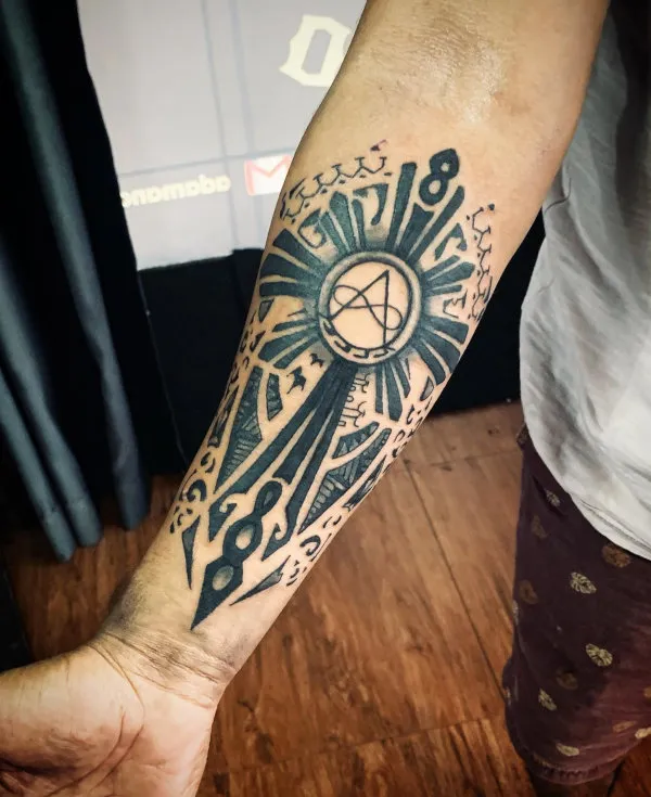 Real community tattoo placement: Guest - Filipino sun turtle