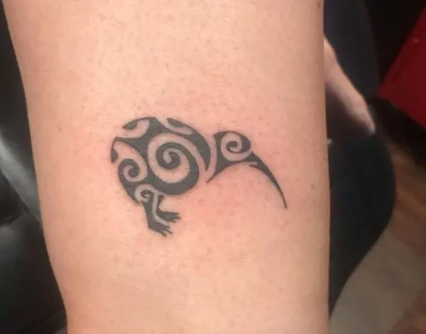 Real community tattoo placement: Guest - kiwi bird
