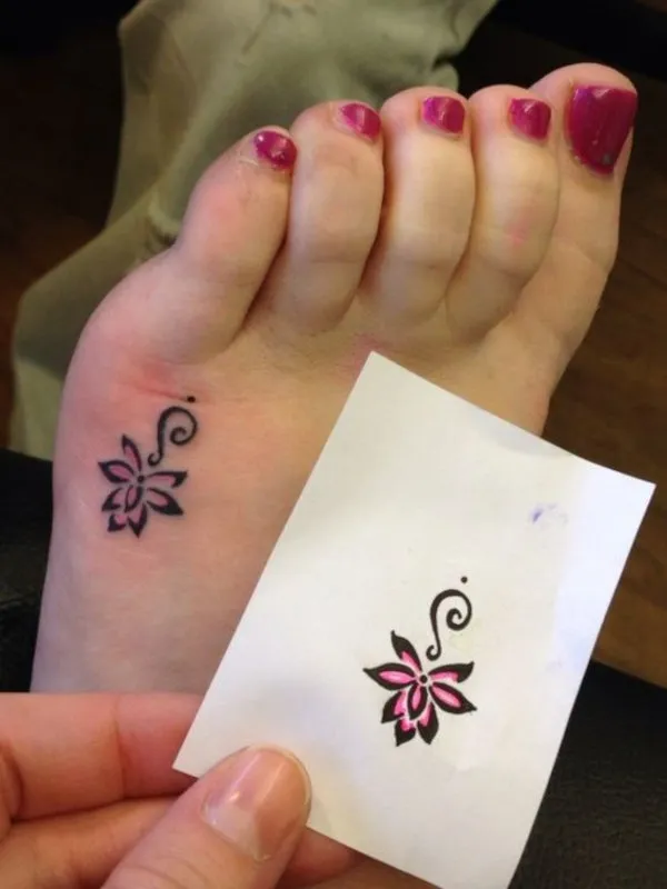 Real community tattoo placement: Guest - lotus unalome