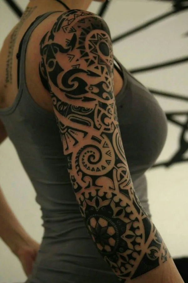 Real community tattoo placement: Guest - Spiral sun lizard