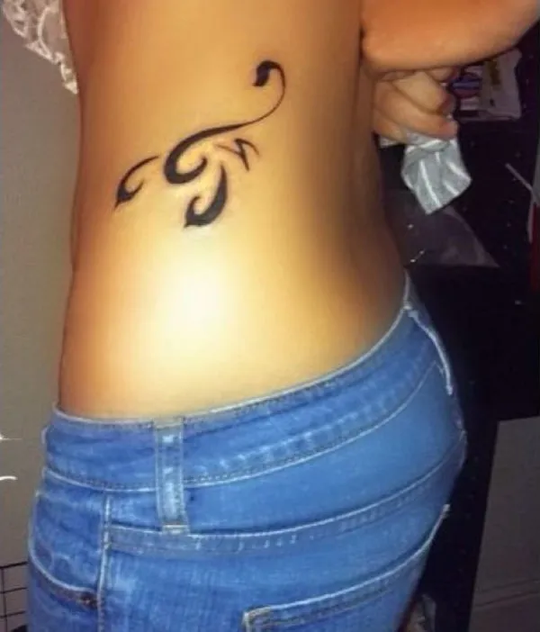 Real community tattoo placement: Guest - stylized scorpion