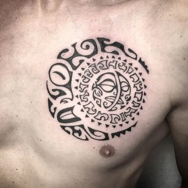 Real community tattoo placement: Guest - Sun moons