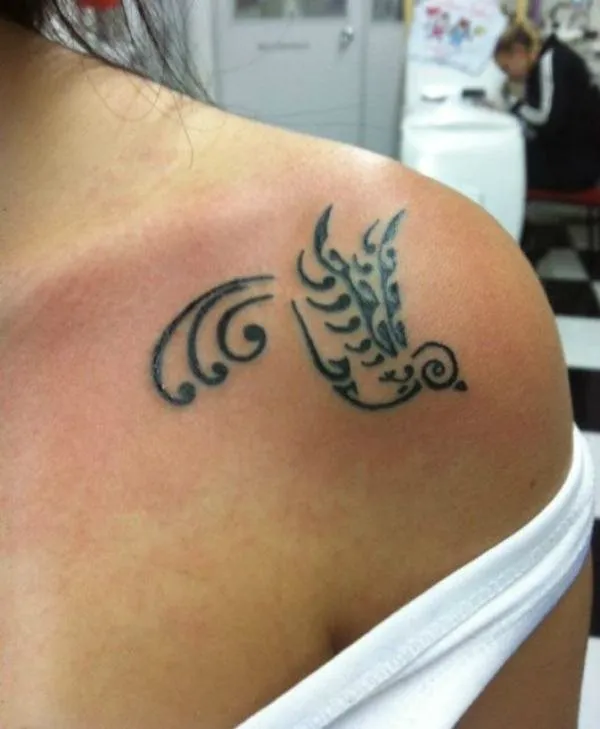 Real community tattoo placement: Guest - swallow
