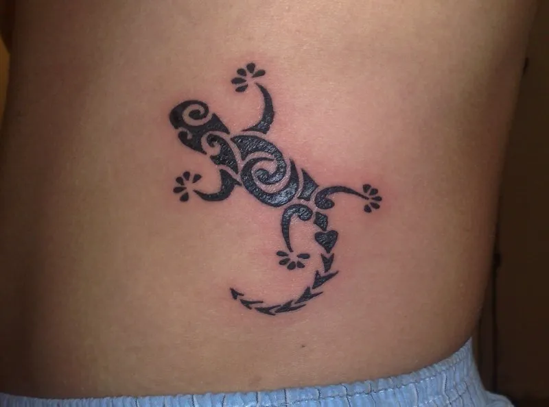 Real community tattoo placement: Hielke - gecko