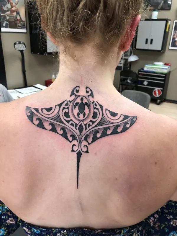 Real community tattoo placement: Ilya - Manta