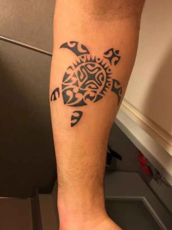 Real community tattoo placement: Ivo - VIVO turtle