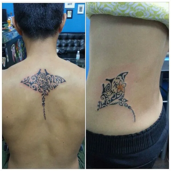 Real community tattoo placement: Ivy - Mantas pair