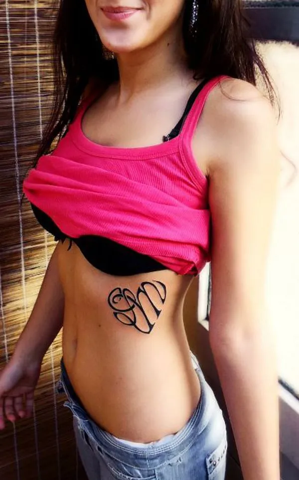 Real community tattoo placement: Jackie - LM heart