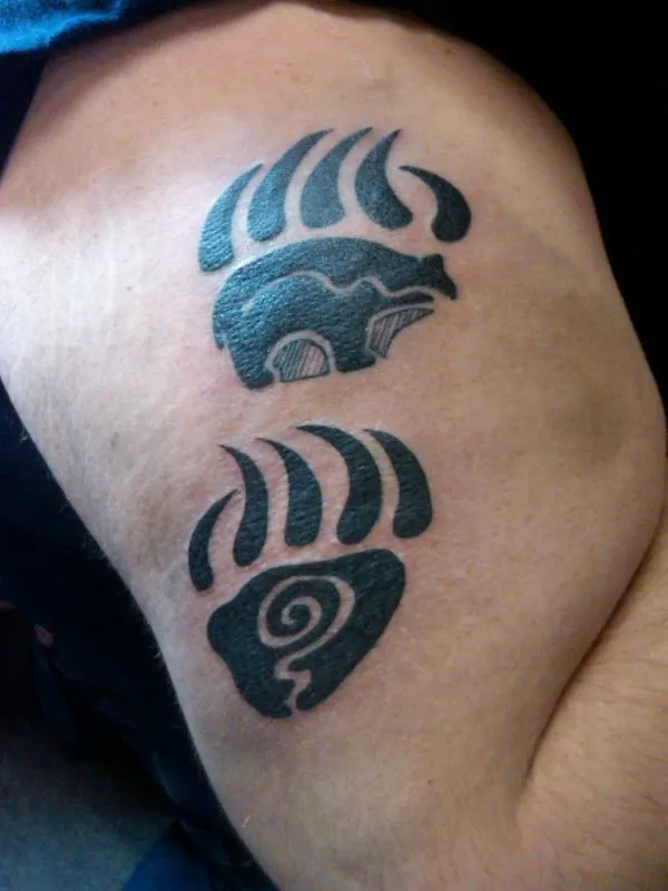 Real community tattoo placement: Jake - Bear paws