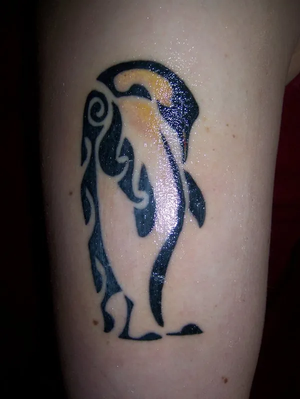 Real community tattoo placement: Jenna - Emperor penguin