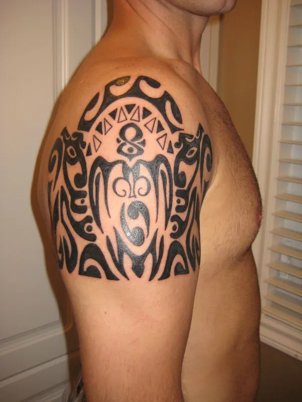 Real community tattoo placement: Joel - Short sleeve