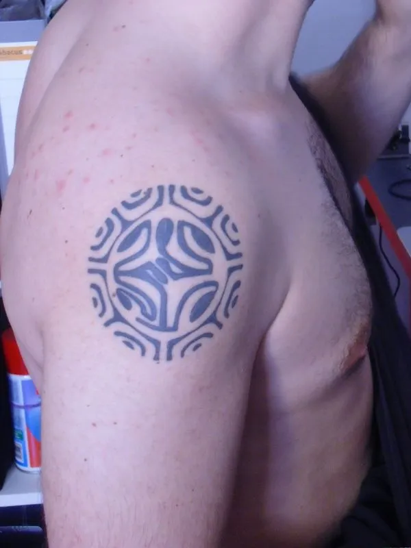 Real community tattoo placement: Jordi - Sun lizard