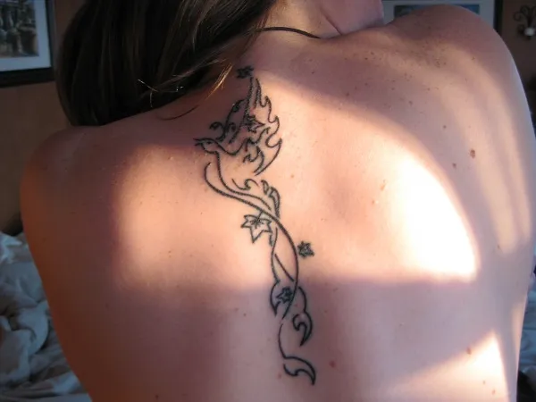 Real community tattoo placement: Julie - Phoenix and ivy