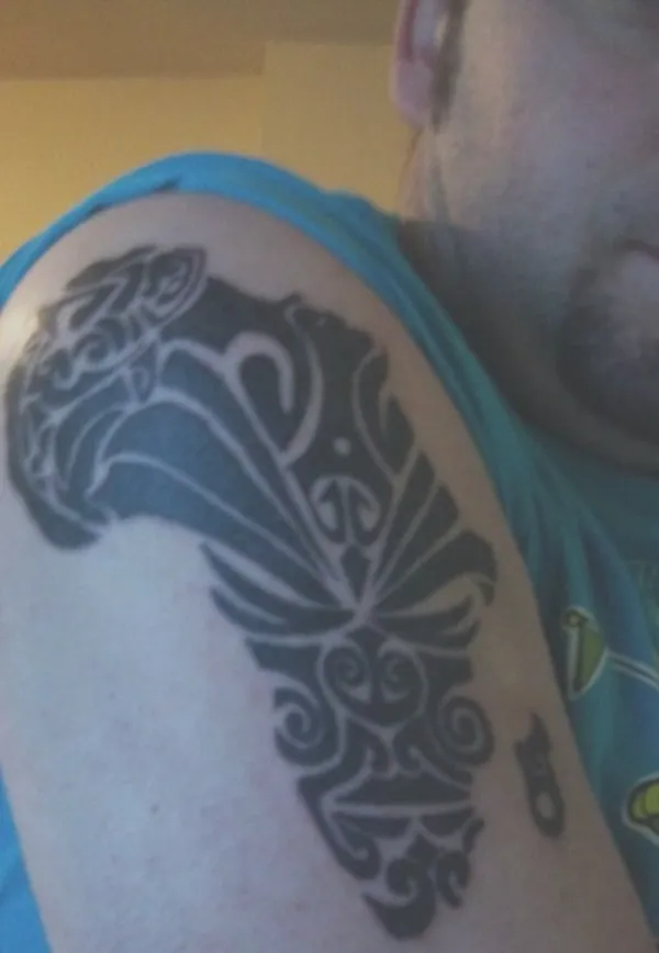 Real community tattoo placement: Julio - African dream