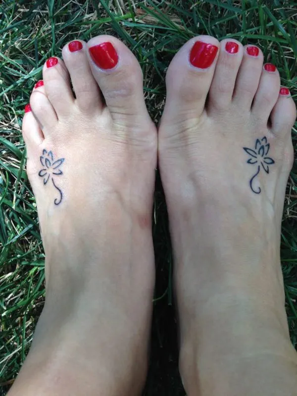 Real community tattoo placement: Karen - lotus flower