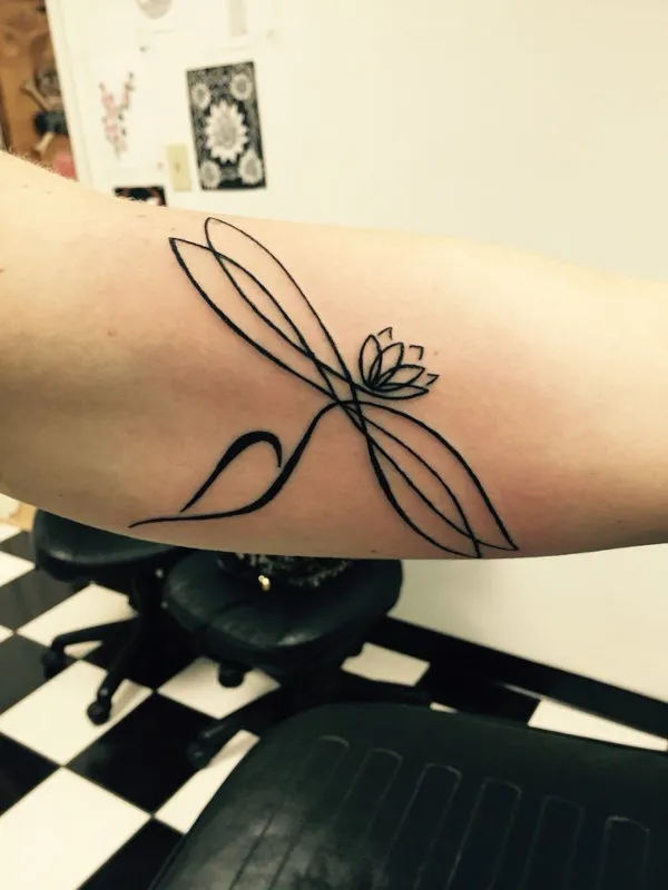 Real community tattoo placement: Katelynn - dragonfly
