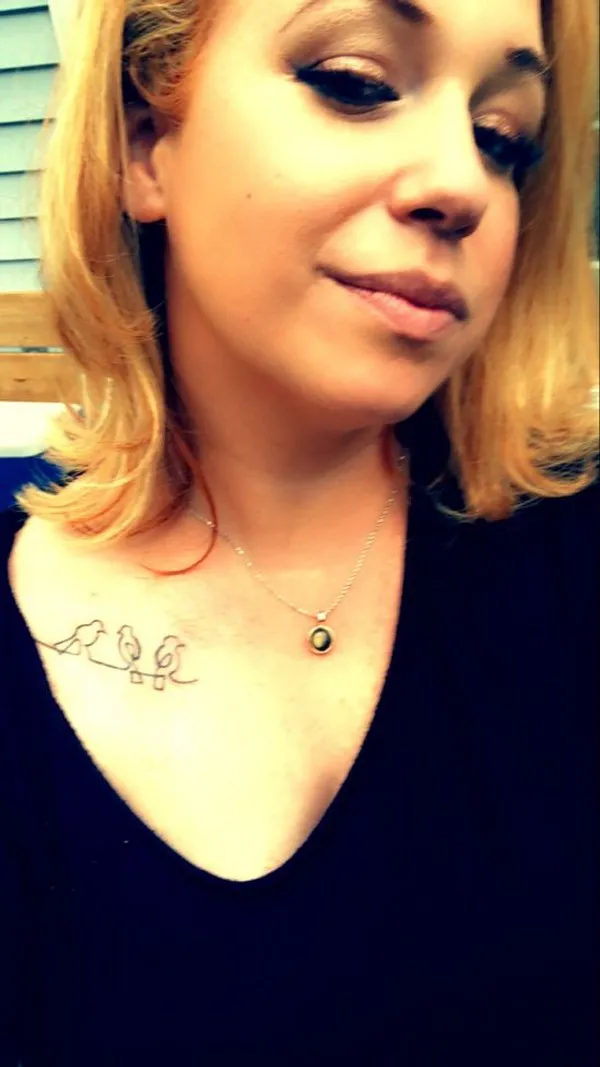 Real community tattoo placement: Katie - 3 little birds