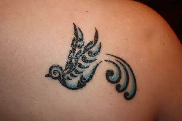 Real community tattoo placement: Kelli - Swallow