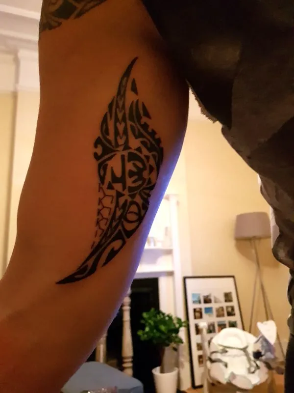 Real community tattoo placement: Ladislav - Fern leaf