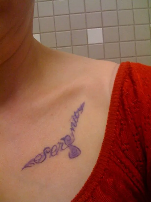 Real community tattoo placement: Laurie - Serenity