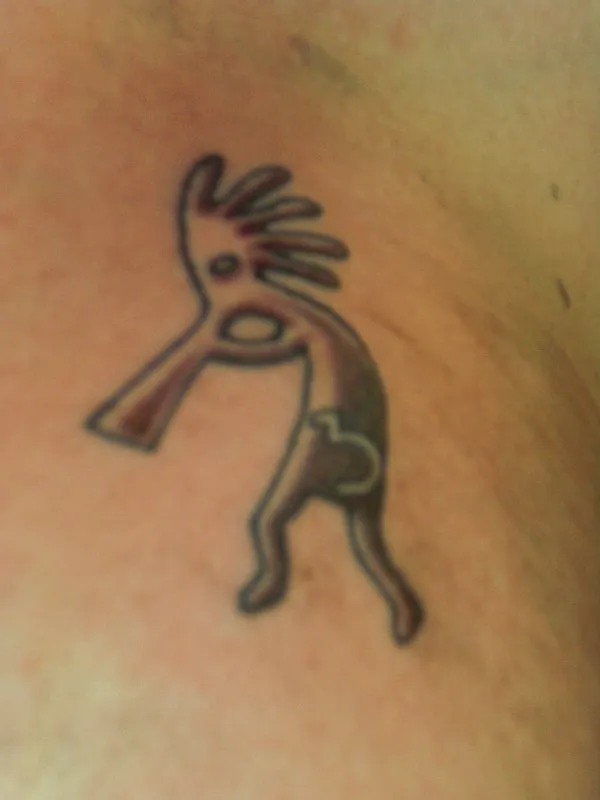 Real community tattoo placement: Lorenzo - Kokopelli