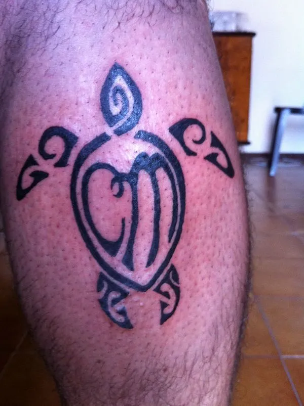 Real community tattoo placement: Marco - C+M turtle