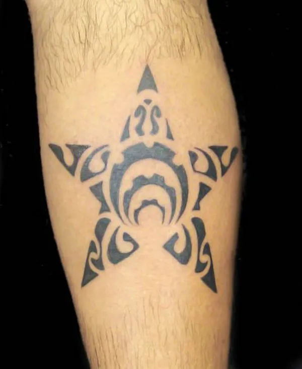 Real community tattoo placement: Mark - Turtle star