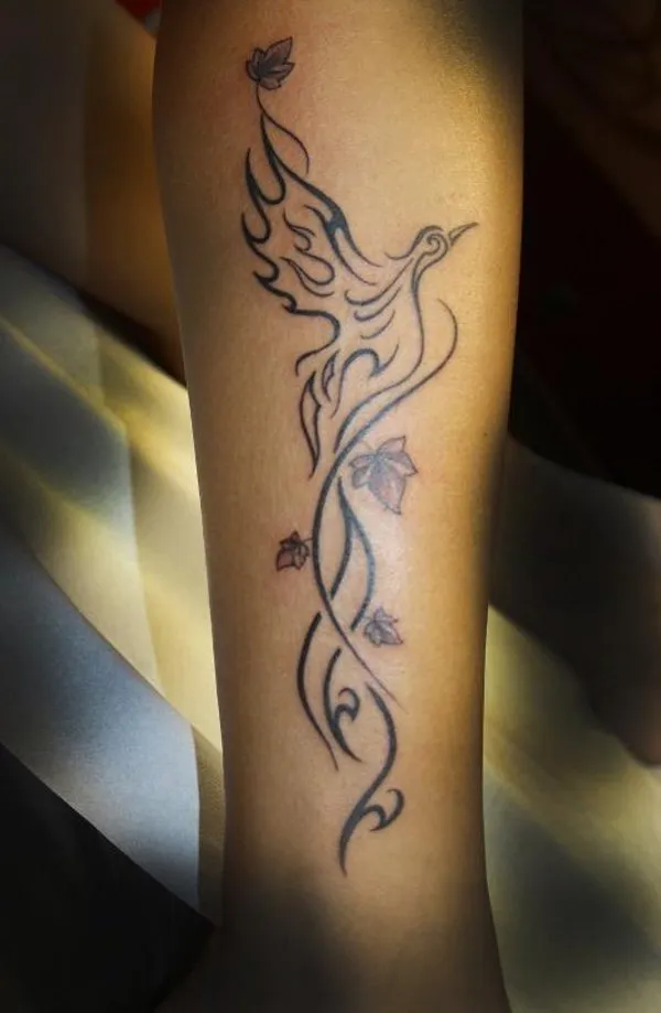 Real community tattoo placement: Martina - Phoenix & ivy