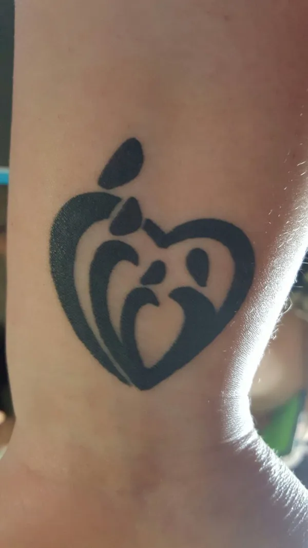 Real community tattoo placement: Megan - parents heart