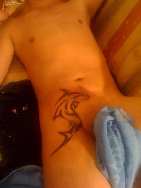 Real community tattoo placement: Mehdi - Shark