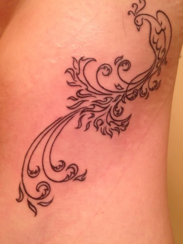Real community tattoo placement: Melissa - Rebirth of a phoenix