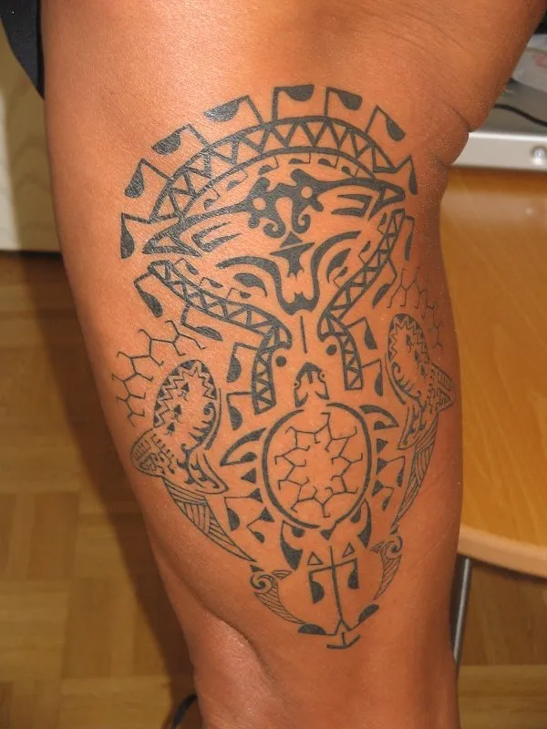 Real community tattoo placement: Michael - Polynesian Ocean
