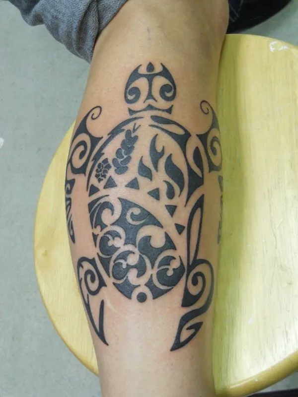 Real community tattoo placement: Nancy - Reese turtle
