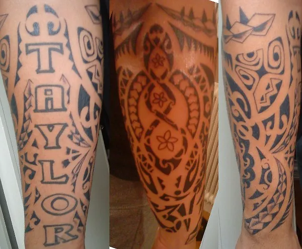Real community tattoo placement: Patrick - Polynesian arm Hui