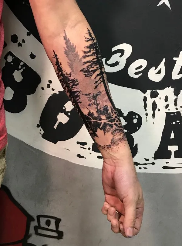 Real community tattoo placement: Paul - Forest