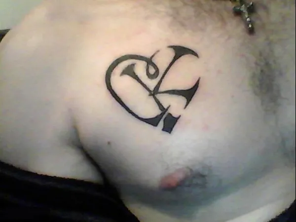 Real community tattoo placement: Pedro - C+K heart