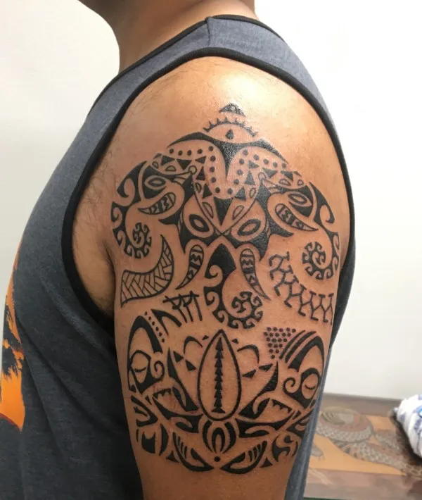 Real community tattoo placement: Rajit - Airavata