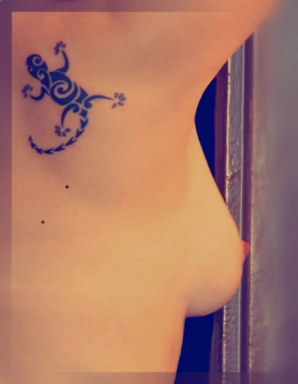 Real community tattoo placement: Rina - gecko