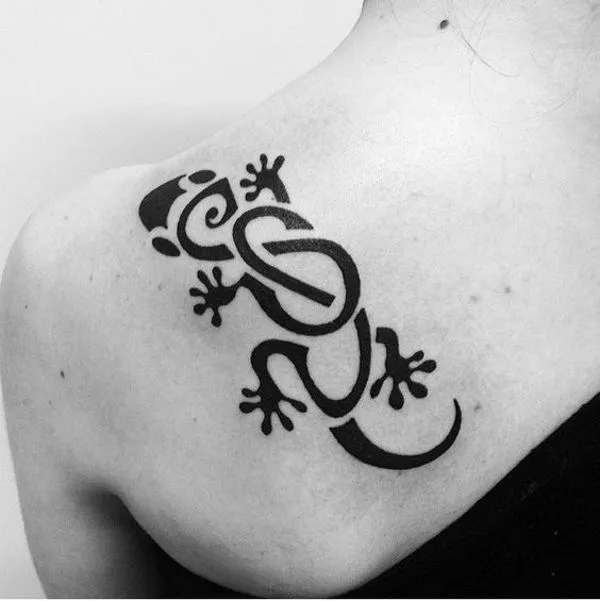 Real community tattoo placement: Sabrina - S+S gecko
