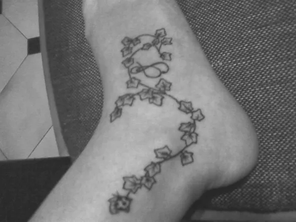 Real community tattoo placement: Samantha - Ivy and ladybug