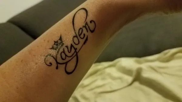 Real community tattoo placement: Sandra - Kayden