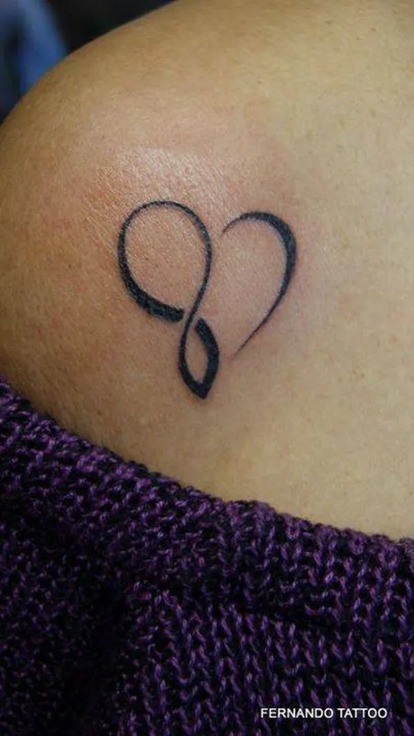 Real community tattoo placement: Sara - Infinity heart