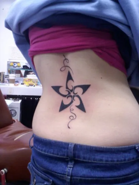 Real community tattoo placement: Saswa - Flower star